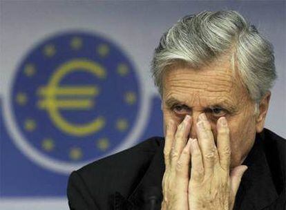 El presidente del BCE, Jean Claude Trichet, durante una conferencia de prensa.
