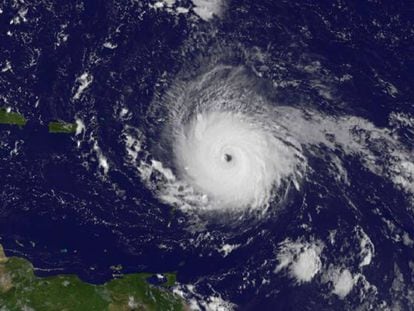 El hurac&aacute;n Irma en una imagen de sat&eacute;lite tomada el pasado martes.