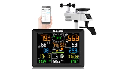 Estación meteorológica interior, pantalla de tiempo alimentada por USB,  estación meteorológica para el hogar, pronóstico meteorológico,  multifunción