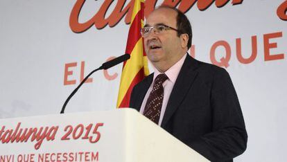 Miquel Iceta, durant la conferència 'Catalunya 2015, el canvi que necessitem'.