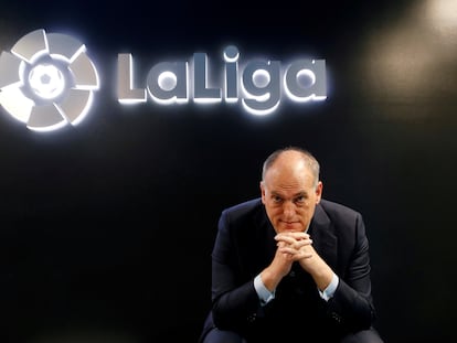 Javier Tebas, presidente de LaLiga, en Madrid el pasado enero.