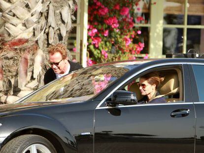 Arnold Schwarzenegger y Maria Shriver, fotografiados el 28 de febrero de 2012.