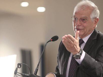 El ministro de Asuntos Exteriores en funciones, Josep Borrell, el 8 de noviembre. En vídeo, declaraciones de Borrell.