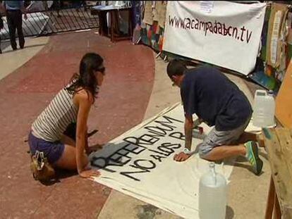 Preparativos para la concentración en Barcelona