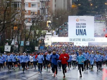 Salida, esta tarde, de la San Silvestre Vallecana de 2017.