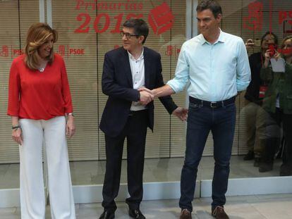 Debat entre els tres candidats a les primàries del PSOE.
