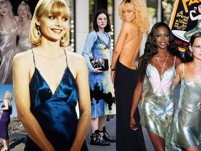 En el collage, Courtney Love, Marilyn Monroe, Michelle Pfeiffer, Maria Barteczko, Rihanna, Naomi Campbell y Kate Moss.