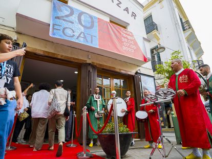 Inauguración del Festival de Cine Africano (FCAT) en el cine Alcázar de Tánger, este viernes.