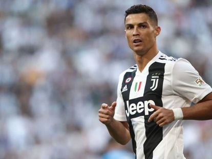 Cristiano Ronaldo el 29 de septiembre en un partido Juventus-Nápoles en Turín.