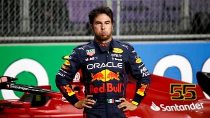 El mexicano Checo Pérez durante el Gran Premio de Arabia Saudí.