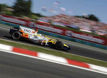 Fernando Alonso, a los mandos del R28 durante el último Gran Premio de Fórmula 1 disputado en el circuito de Hungaroring.