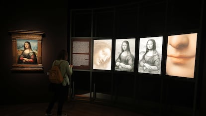 Vista de la exposición 'Leonardo y la copia de la Mona Lisa. Nuevos planteamientos sobre la práctica del taller vinciano'.