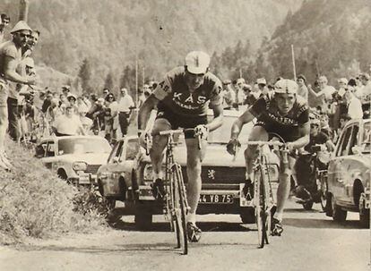 Andrés Gandarias, durante la etapa del Tour en la que acabó segundo en 1969.