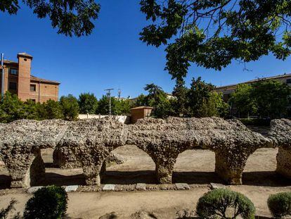 Restos del anfiteatro romano de la Vega Baja, en Toledo.