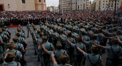 Desfile de la Legión, en Málaga.