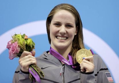 Franklin sonríe con un oro en Londres 2012.