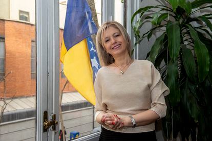Danka Savic, la embajadora de Bosnia y Herzegovina en España, en la sede de su legación en Madrid.