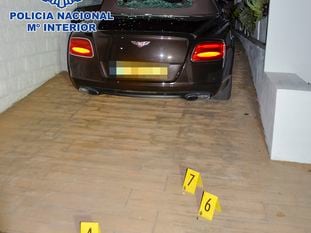 Escena del crimen en Marbella que se achaca a la banda de sicarios.