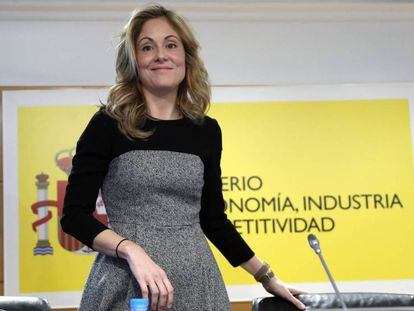 La secretaria de Estado del Tesoro, Emma Navarro, el pasado mes de enero. En vídeo, Íñigo Méndez de Vigo anuncia la candidatura de Navarro.