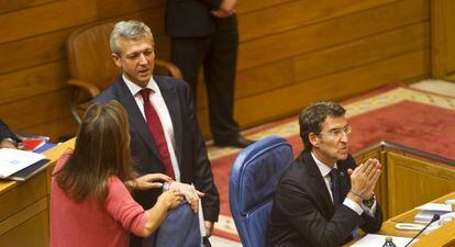 Feijóo durante el debate
