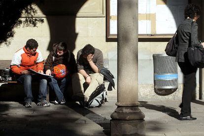 Un grupo de alumnos de la Universidad de Barcelona.