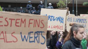 Un momento de la protesta.