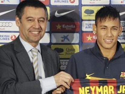Bartomeu y Neymar.