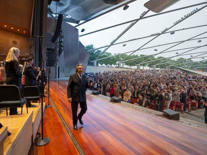 Riccardo Muti, al final del Concert for Chicago, el 27 de junio de 2023, en el Pabellón Jay Pritzker del Parque del Milenio (Chicago).