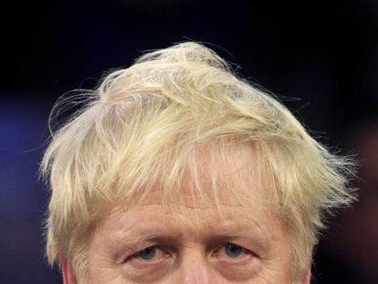 El primer ministro británico, Boris Johnson, durante el último día de la campaña electoral.