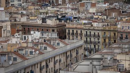 Viviendas en el barrio de Ciutat Vella de Barcelona, uno de los que tiene más viviendas en alquiler de la ciudad.