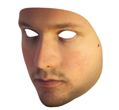 Prótesis facial en 3D para eludir la videovigilancia.