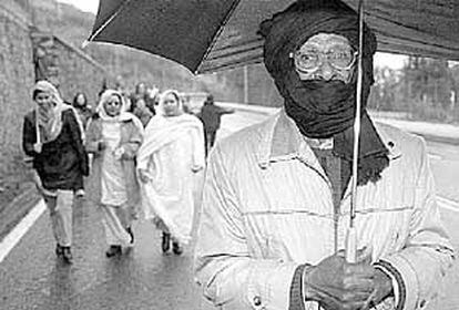 Marcha por el referéndum en el Sáhara de Santurce a Bilbao.
