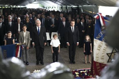 Emmanuel Macron junto al primer ministro israel&iacute;, Benjam&iacute;n Netanyahu, en la conmemoraci&oacute;n de la redada de jud&iacute;os del Vel&oacute;dromo de invierno en julio de 1942.