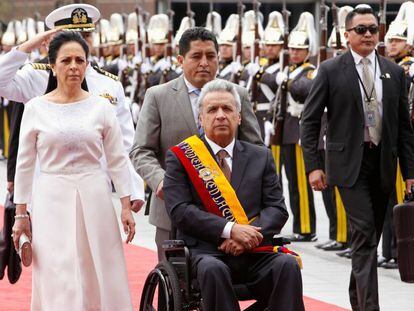 Lenin Moreno, ayer en Quito. 