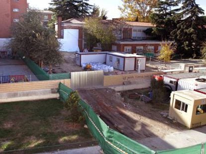 Obras del Metro en San Fernando de Henares.