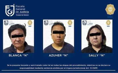 Los detenidos por la Fiscalía General de Justicia de Ciudad de México. 
