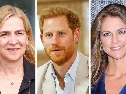 Cristina de Borbón, Enrique de Inglaterra y Magdalena de Suecia.