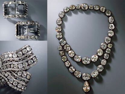 Algunas de las joyas robadas de la Bóveda Verde de Dresde en 2019.