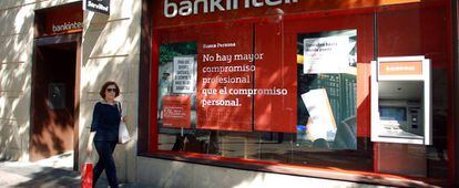 Una sucursal de Bankinter, en Madrid.