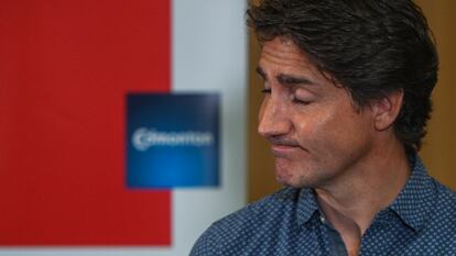 El primer ministro de Candadá, Justin Trudeau, en una visita a una zona de incendios