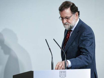 Mariano Rajoy, ayer en Moncloa.