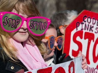 Protesta en contra del espionaje masivo, el pasado enero en Washington.