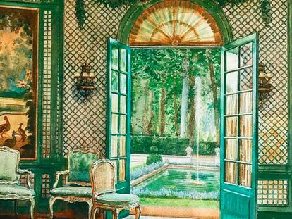 Este espacio se llama “pabellón de música”: Elsie de Wolfe nació en un suburbio de Nueva York y acabó decorando su propia Villa Trianon en Versalles.