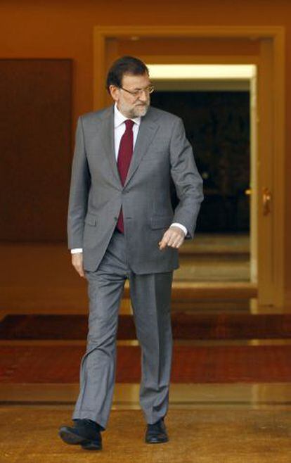 Mariano Rajoy recibe a I&ntilde;igo Urkullu, en enero de 2013. 