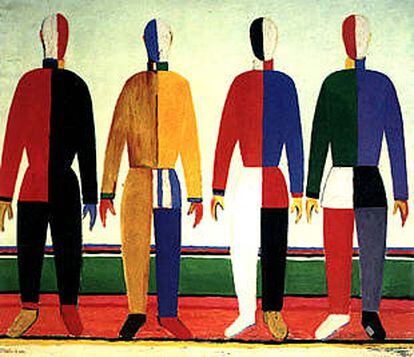 Deportistas (1930/31), de Kasimir Malevich, que se exponen en el Kunstforum de Viena.