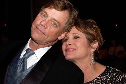 Hamill y Fisher en una imagen de junio de 2005, en Los Ángeles.