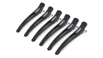 Pack of hairdressing clips to divide hair into sections when dyeing (six units).