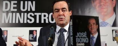 Jose Bono, durante la presentación de su libro 'Diario de un ministro'.