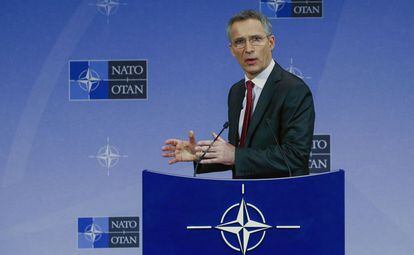 El secretario general de la OTAN, Jens Stoltenberg, este martes en Bruselas.