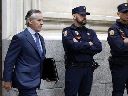 Miguel Blesa a la salida del Tribunal Superior de Justicia de Madrid